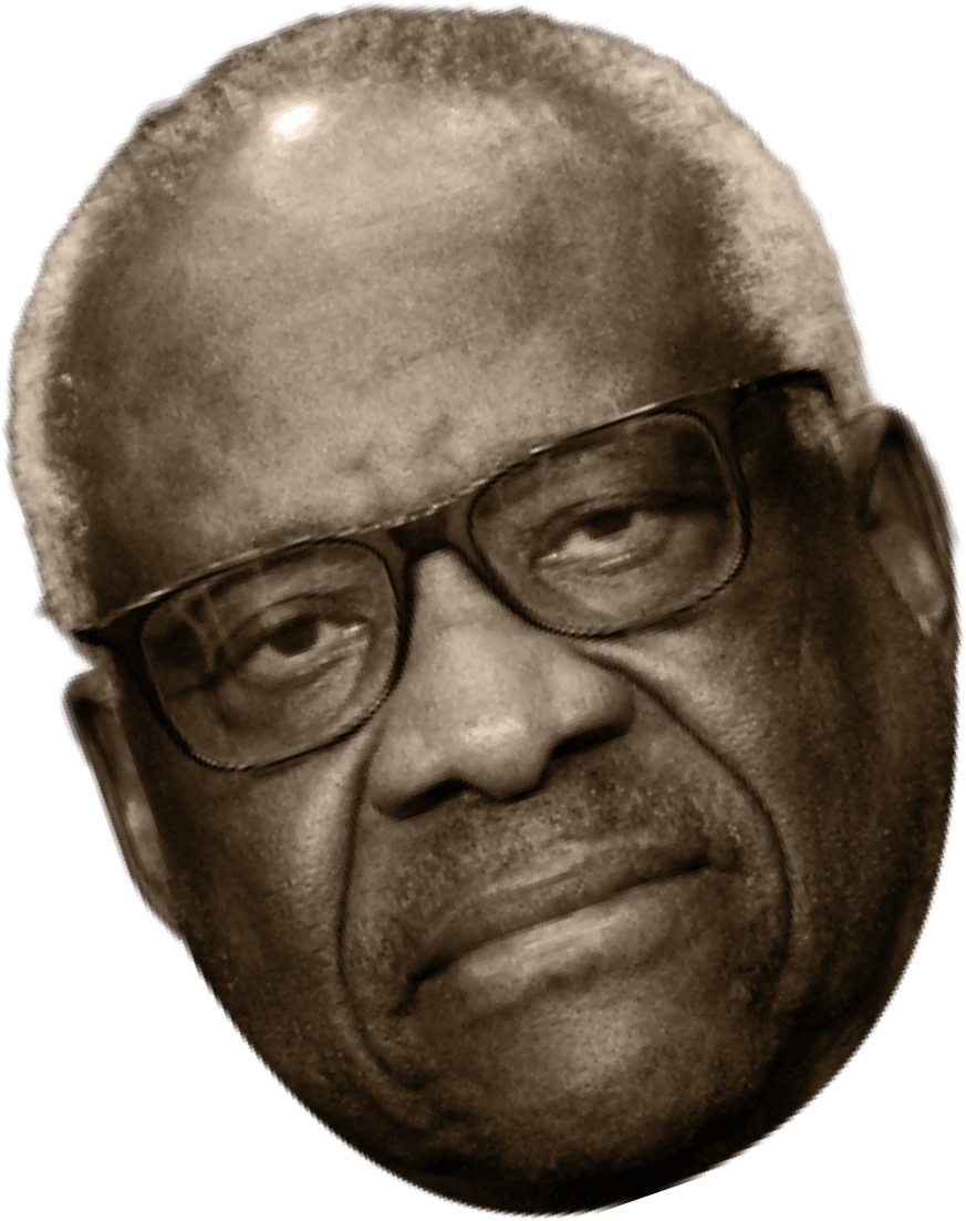 Clarence Thomas looking smug